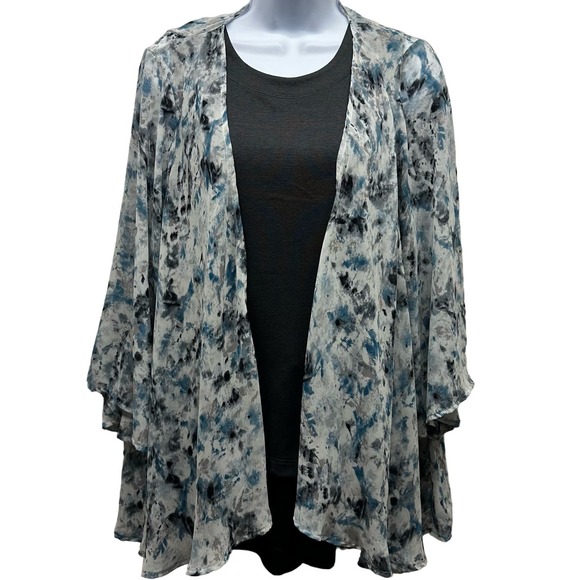 New! Chris & Carol Women’s Sz M Flowy Open Cardigan High-Low Length, V568 - Picture 1 of 14